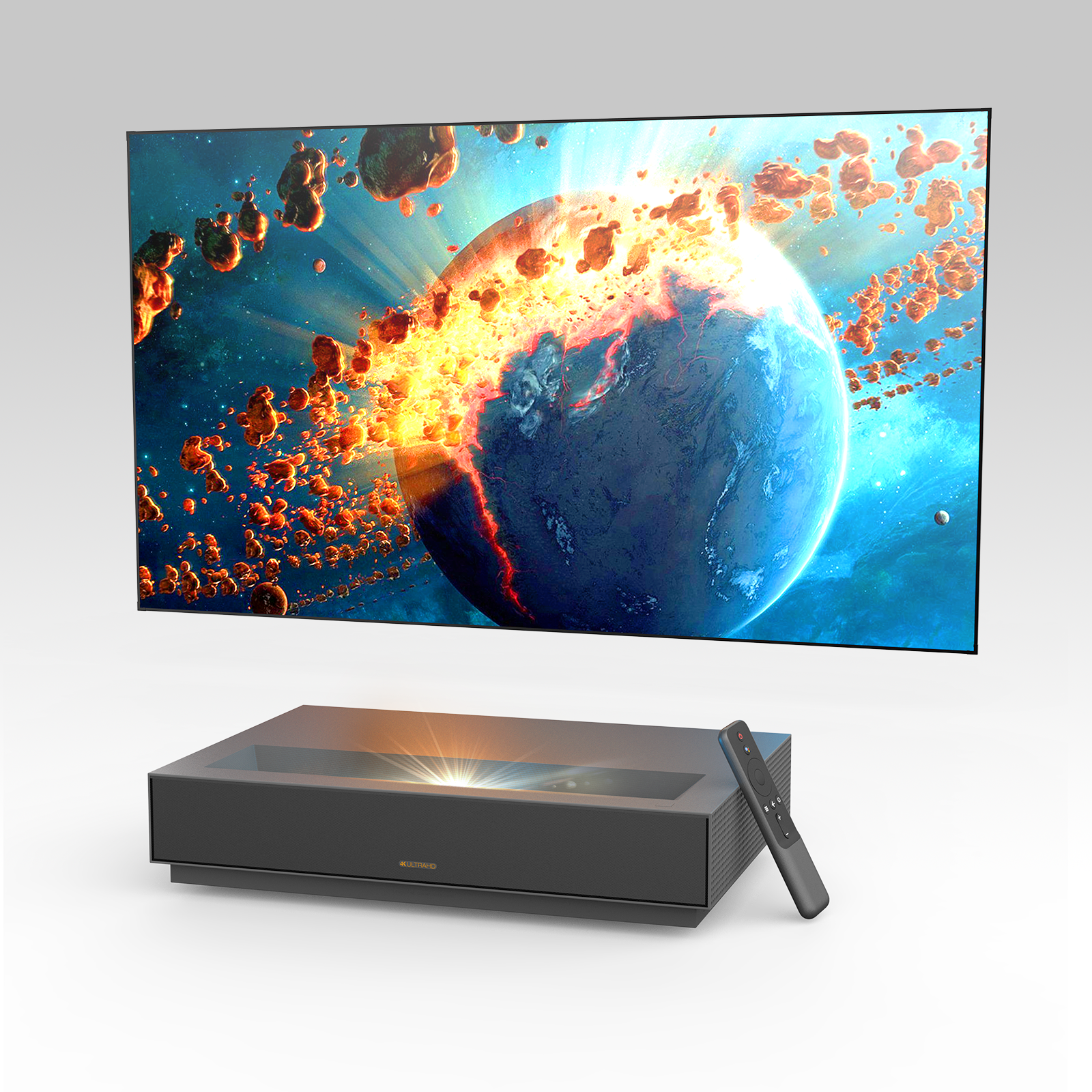 (Renewed) WEMAX Nova 4K UHD Ultra Short Throw Laser Projector | Android TV  | ALPD Laser TV | 80-150 HDR10 | Dolby Audio DTS-HD | UST Projector 